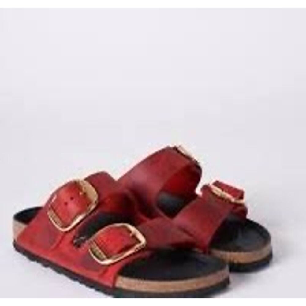 Free People / Birkenstock Arizona Big Buckle Sandals Oiled Fire Red  / sz 39